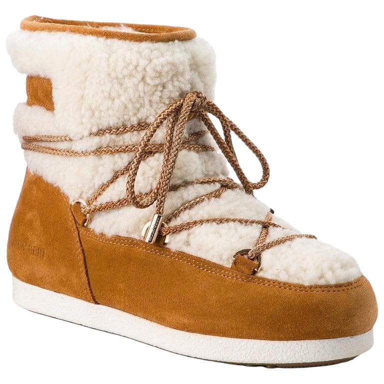 Ботинки зимние MOON BOOT Far Side Low Shearl Замша Короткие Снежные Ботинки Женские Коричневые - изображение 2