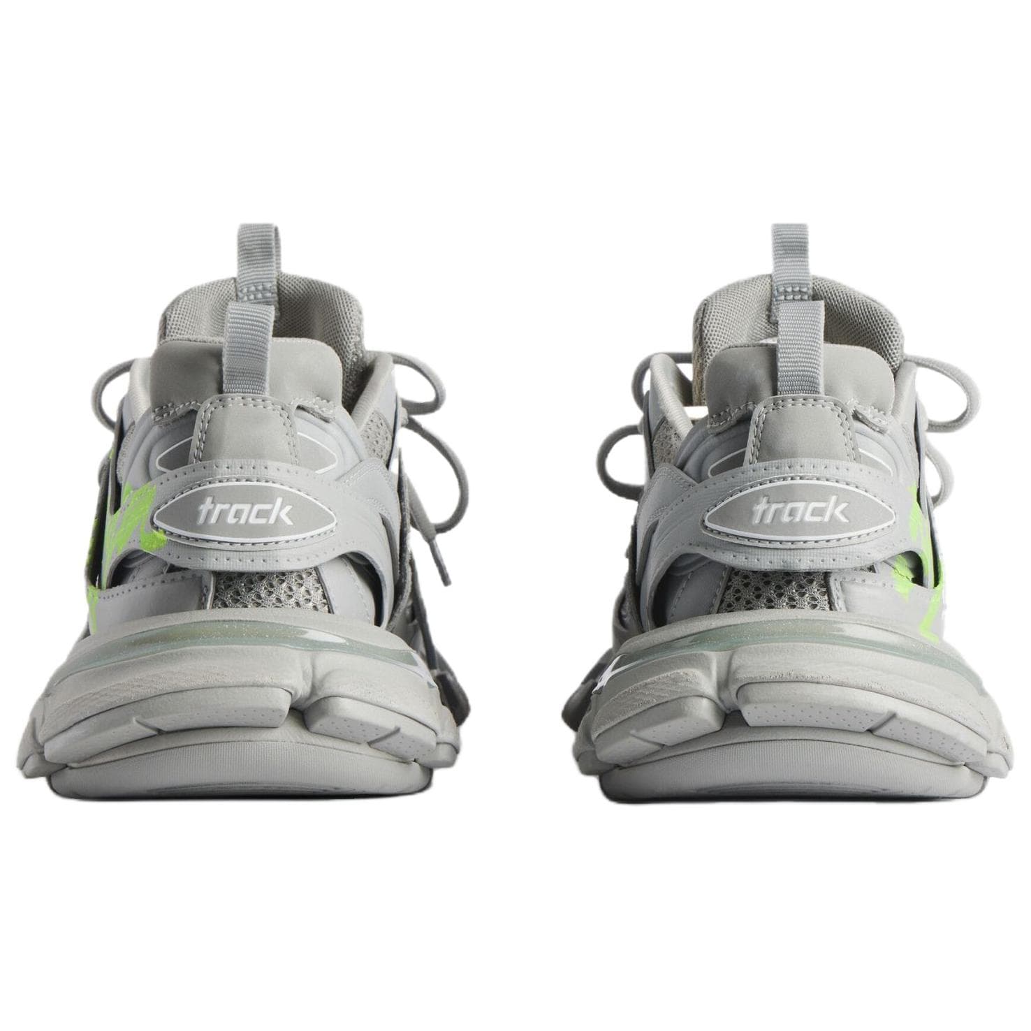 Кроссовки Balenciaga Track Signature Low Топ Кроссовки Мужские Серый Неон Желтый - изображение 6