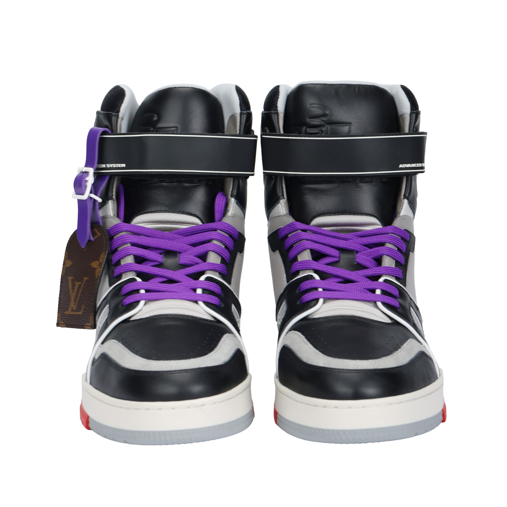 Кроссовки Louis Vuitton Trainer High Top Grey Black - изображение 8