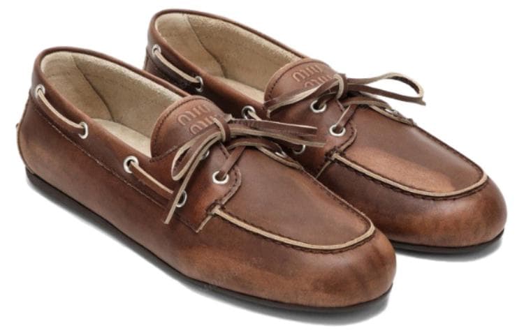 Miu Miu Boat Shoes Brown - изображение 3