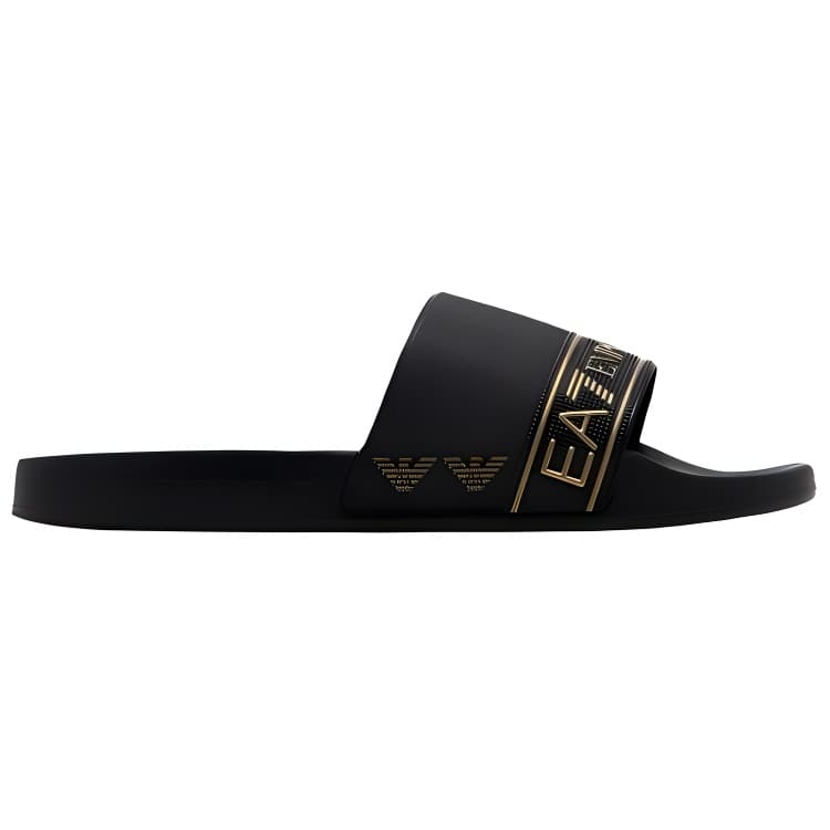 Сандалии EMPORIO ARMANI EA7 Шлепанцы 2,2 см Унисекс Черные - изображение 2