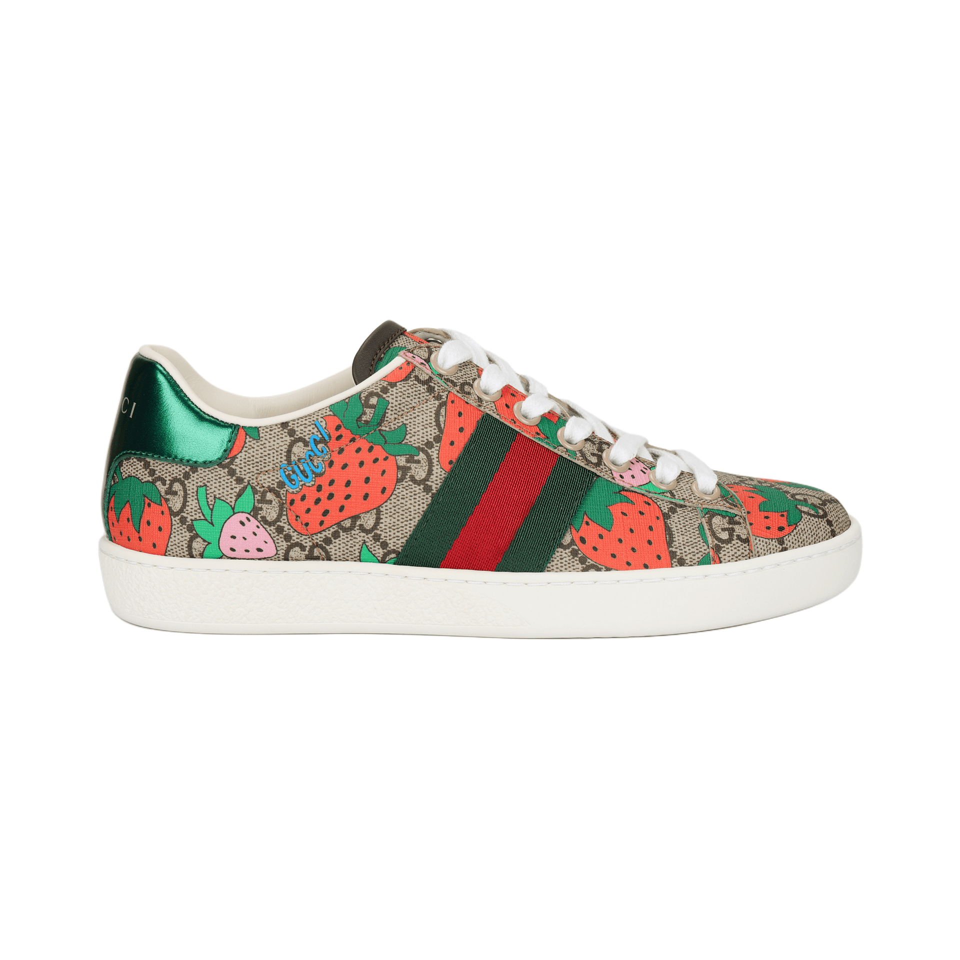 Кроссовки Gucci Ace Strawberry Print - изображение 2