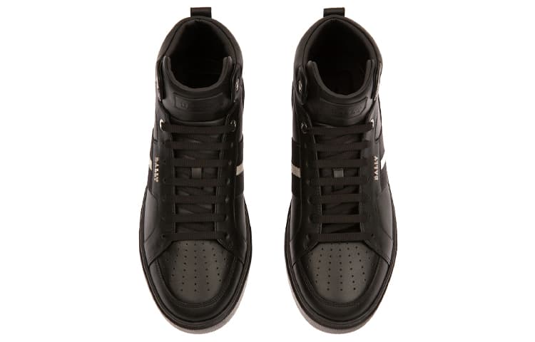 Кроссовки BALLY Leather Lace-Up Sneakers Black - изображение 3
