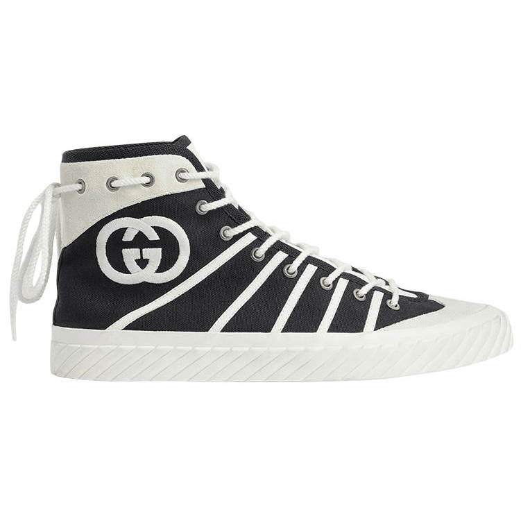 Кеды Gucci High-Top Sneakers Black White - изображение 2
