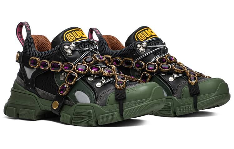 Кроссовки Gucci Flashtrek Black Green - изображение 3