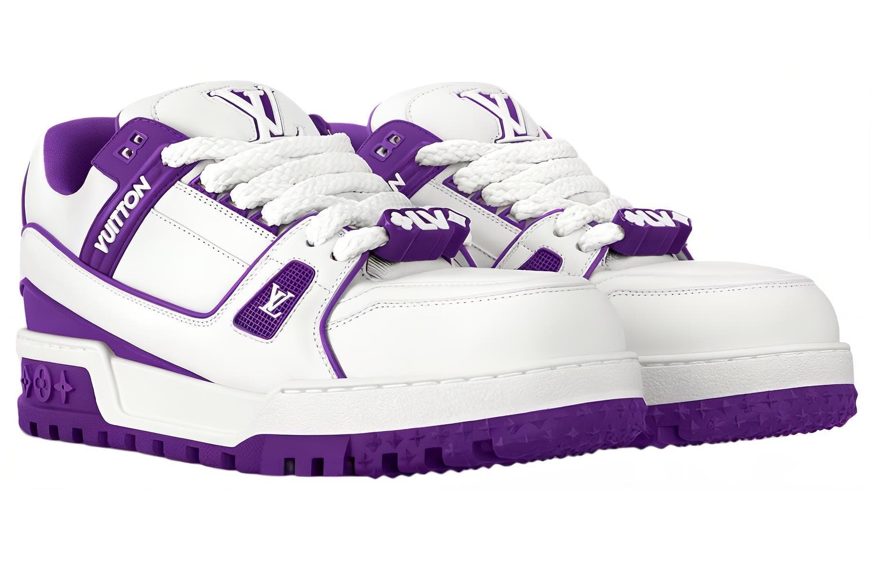 Кроссовки Louis Vuitton Trainer Maxi White Purple - изображение 3