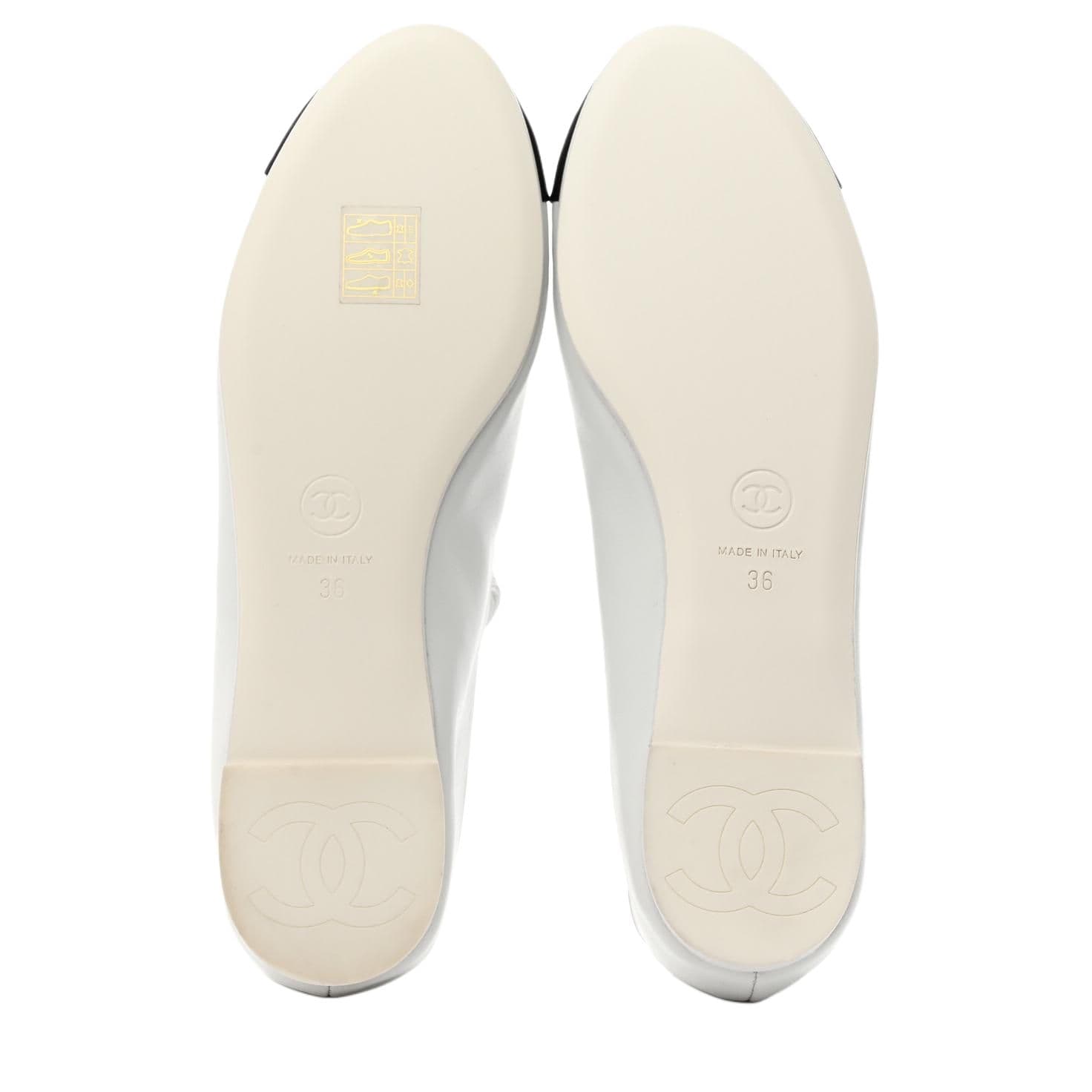 CHANEL Mary Jane Flat Lambskin White - изображение 5
