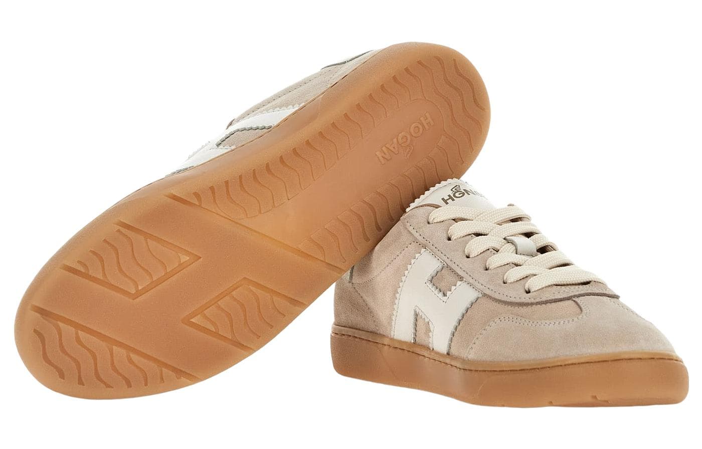 Кроссовки HOGAN Cool Artificial Suede Низкие Кроссовки для Скейтбординга Женские Бежевые - изображение 5