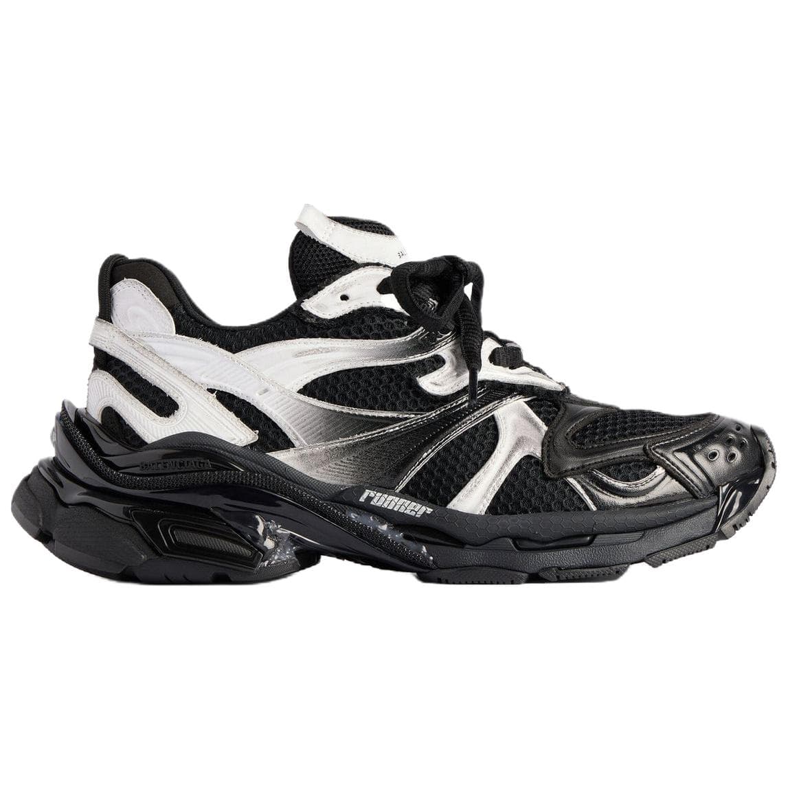 Кроссовки Balenciaga Runner2,0 Градиентный Lines Low Топ Толстая подошва Кроссовки Женские Черные - изображение 2
