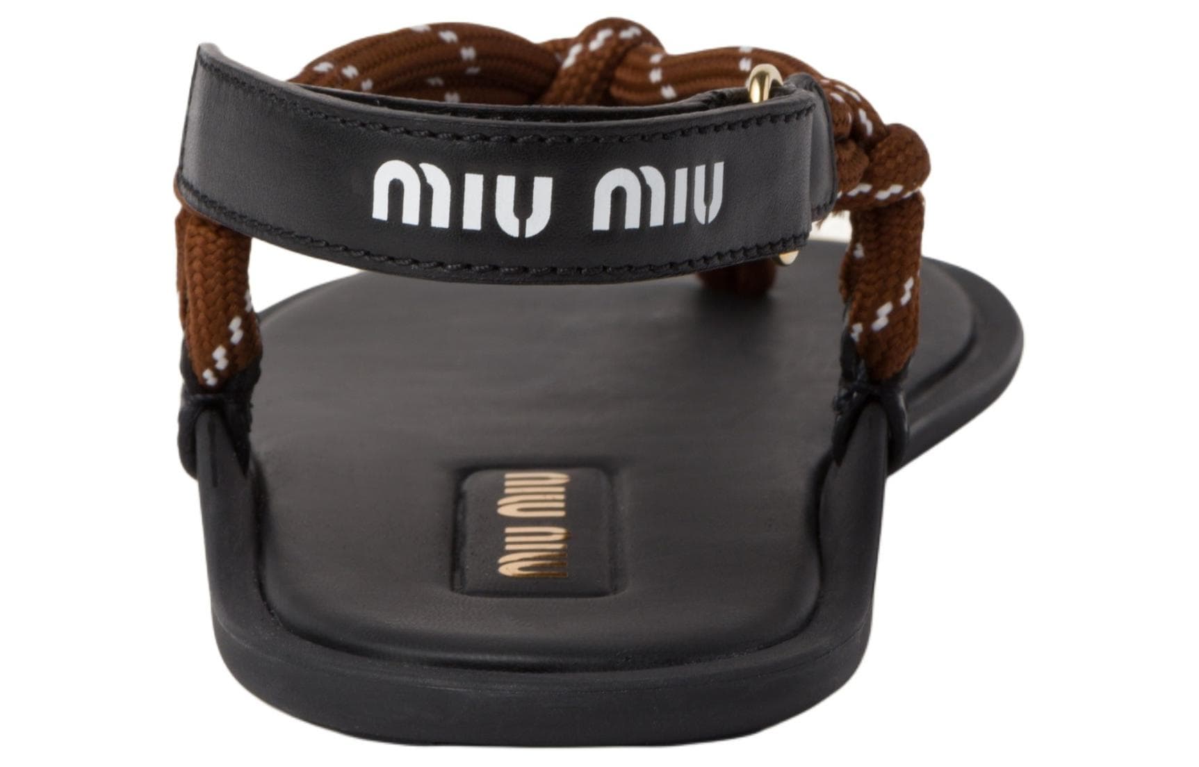 Шлёпанцы Miu Miu Brown Sandals - изображение 5