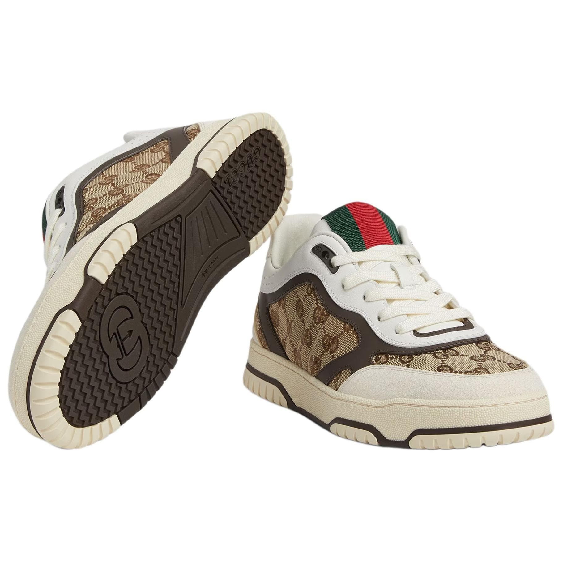 Кроссовки Gucci Re-Web Low Brown Beige - изображение 6