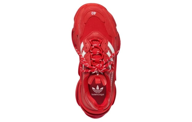 Кроссовки adidas x Balenciaga Triple S Red White - изображение 4