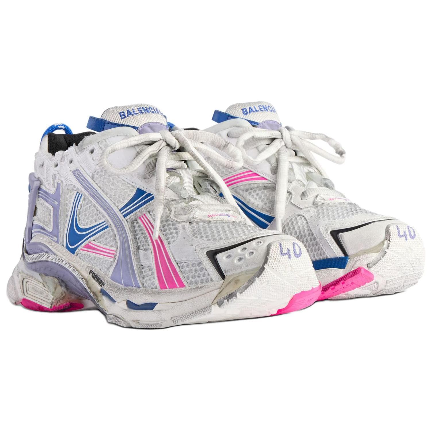 Кроссовки Balenciaga Runner Low Casual Shoes Женские Светло-фиолетовые - изображение 3