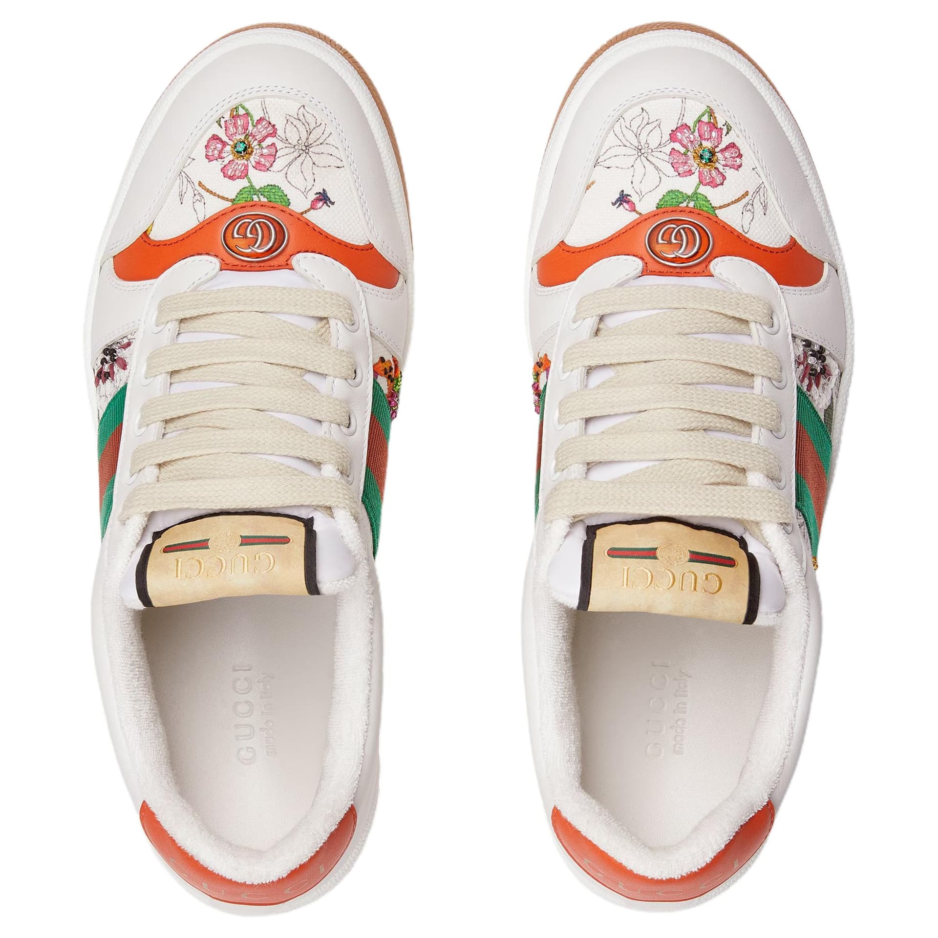 Кроссовки Gucci Screener Floral Low Top Sneakers White - изображение 4
