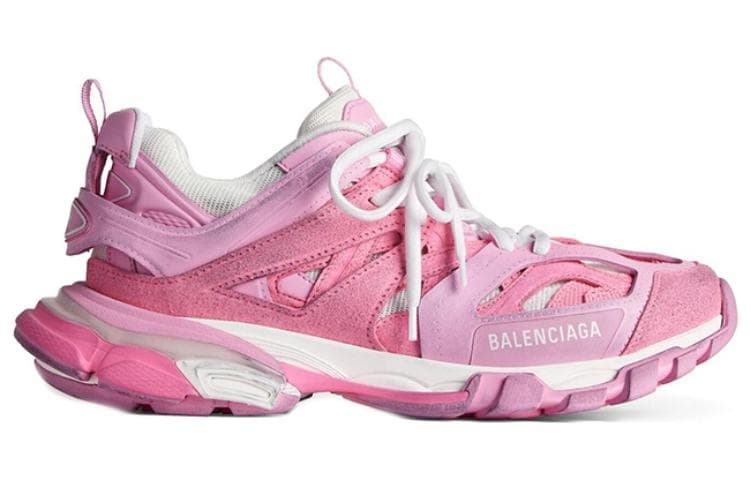 Кроссовки Balenciaga Сетчатая ткань Track Удобные Низкие Повседневные Женские Кроссовки Розовые с Эффектом Потертости - изображение 3