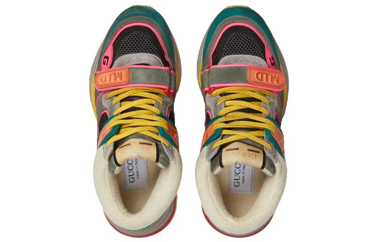 Кроссовки GUCCI Ultrapace Suede Mid Sneakers Green - изображение 3