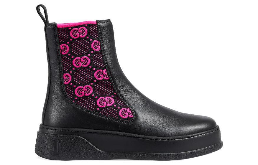 Ботинки челси Gucci Chelsea Boots Black Purple - изображение 2