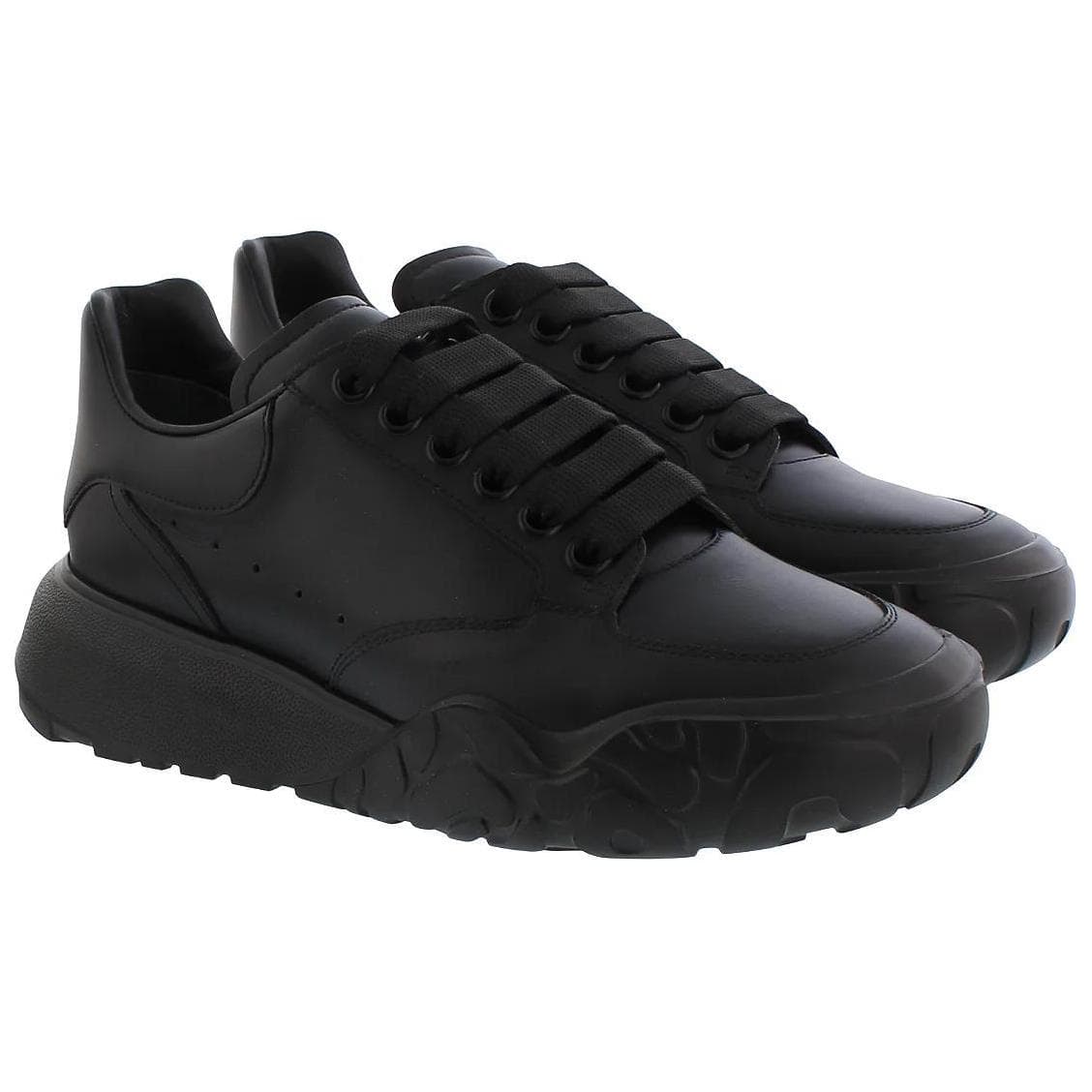 Кроссовки Alexander McQueen Court Trainer Oversized Низкие Повседневная обувь Женская Черная - изображение 3