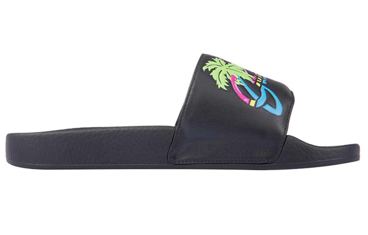 Сандалии Gucci Leather Open-Toe Slides Black - изображение 3