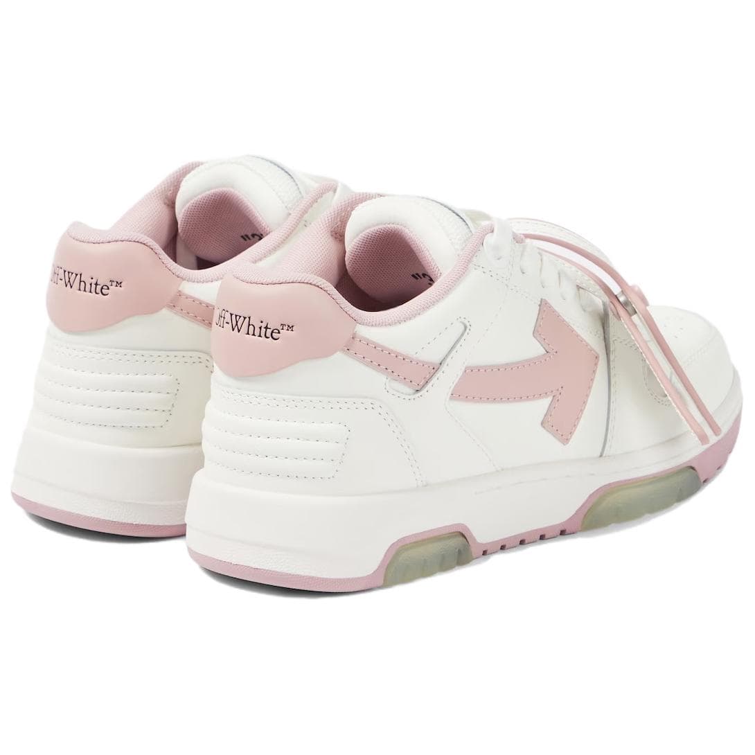 Кроссовки OFF-WHITE Out Of Office 100% кожа Удобно и модно низкие кроссовки женские Бело-розовый - изображение 5