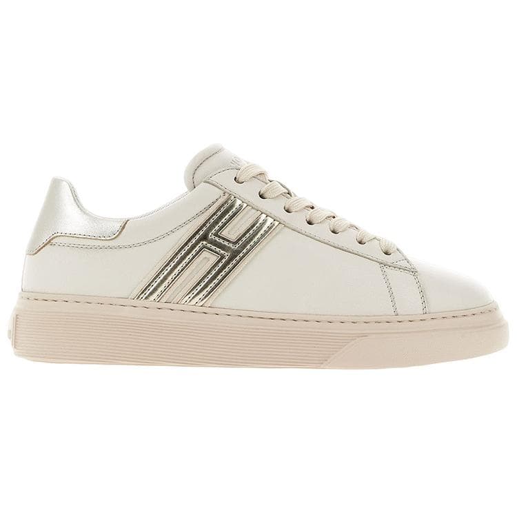 Кроссовки Hogan H365 Leather Lace-Up White Silver - изображение 2