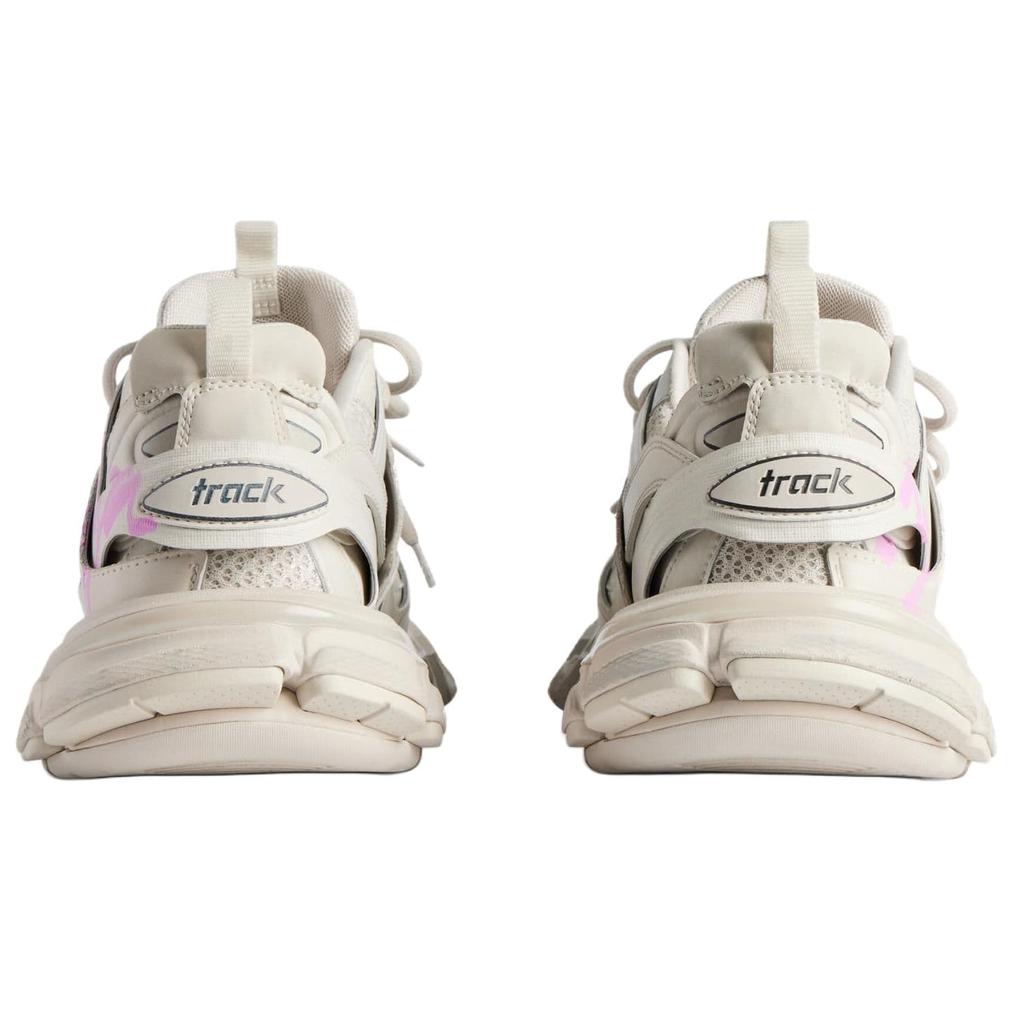 Кроссовки Balenciaga Track 1,0 Массивные кроссовки Low Топ Бежево-розовый Женские - изображение 5