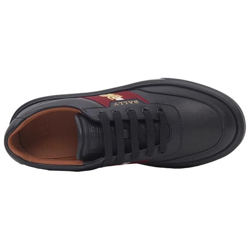 Кроссовки Bally Round Toe Leather Sneakers Black - изображение 6