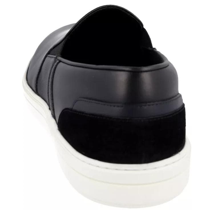 Тапочки Gucci Leather Slip-On Sneakers Black - изображение 4