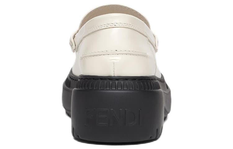 Лоферы Fendi Fendigraphy Slip-On Thick Sole White - изображение 4