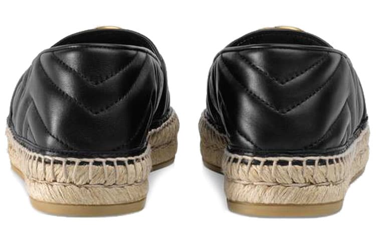 Gucci Logo Fisherman Flats Black - изображение 4