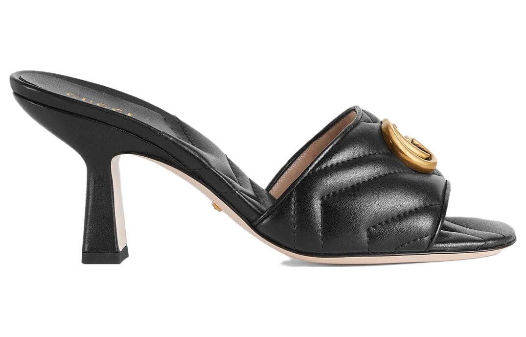 Сандалии Gucci Double G Black Slides - изображение 2