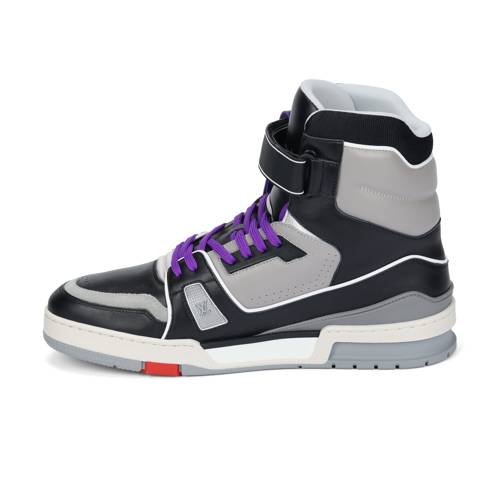 Кроссовки Louis Vuitton Trainer High Top Grey Black - изображение 6