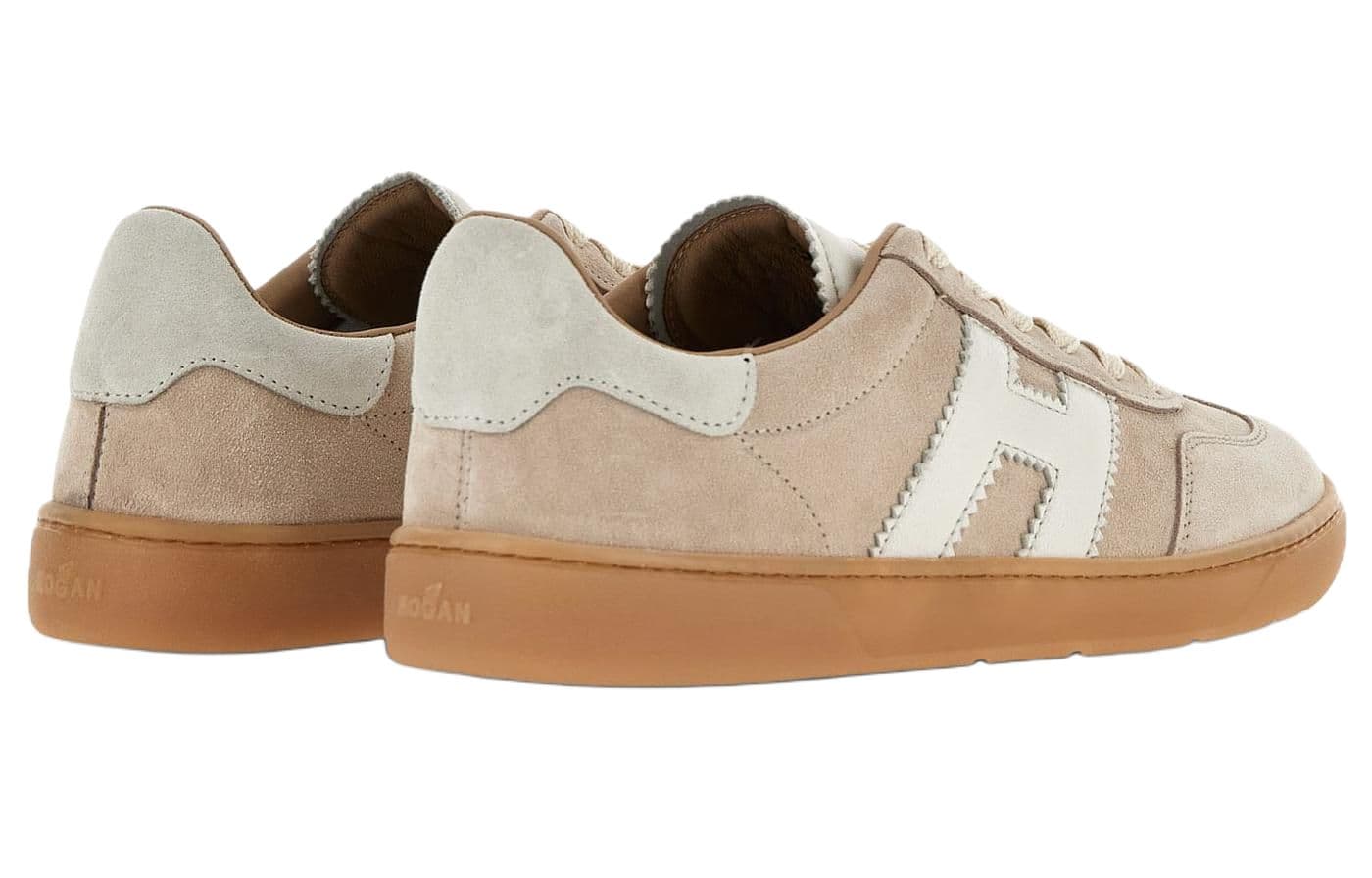 Кроссовки HOGAN Cool Artificial Suede Низкие Кроссовки для Скейтбординга Женские Бежевые - изображение 4
