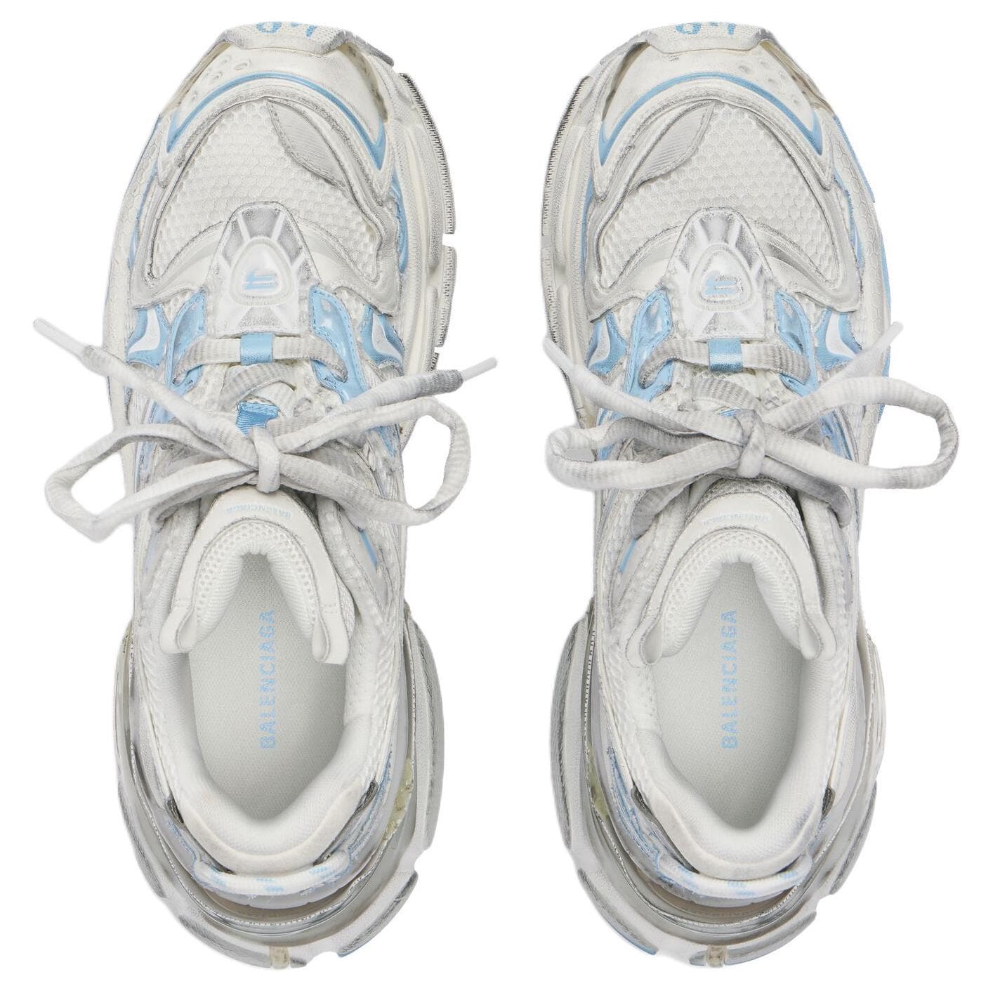 Кроссовки Balenciaga Runner 2,0 Low Топ Массивные кроссовки Женские Белый Синий - изображение 5
