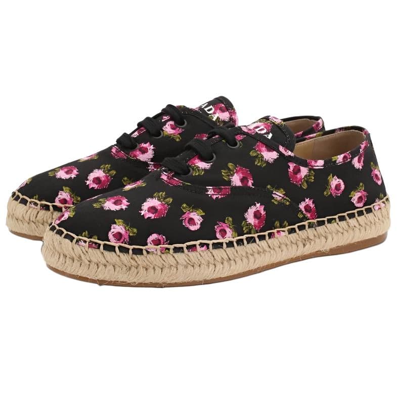 PRADA Балетки Espadrilles Женские Черные - изображение 2
