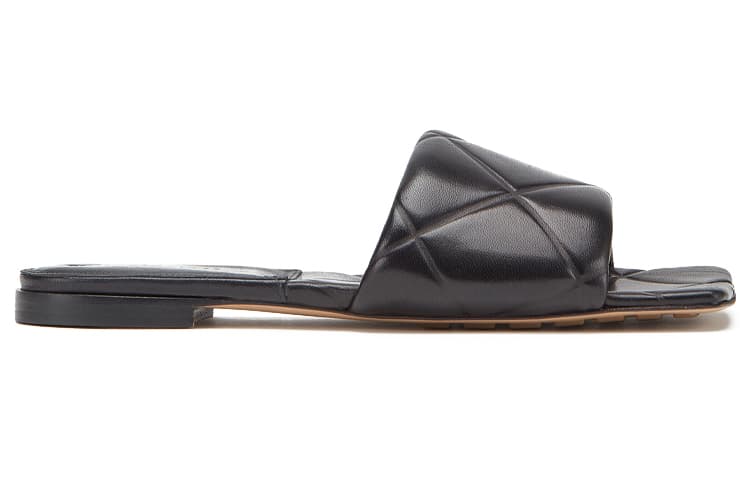 Сандалии Bottega Veneta Lido Slip-On Sandals Black - изображение 2