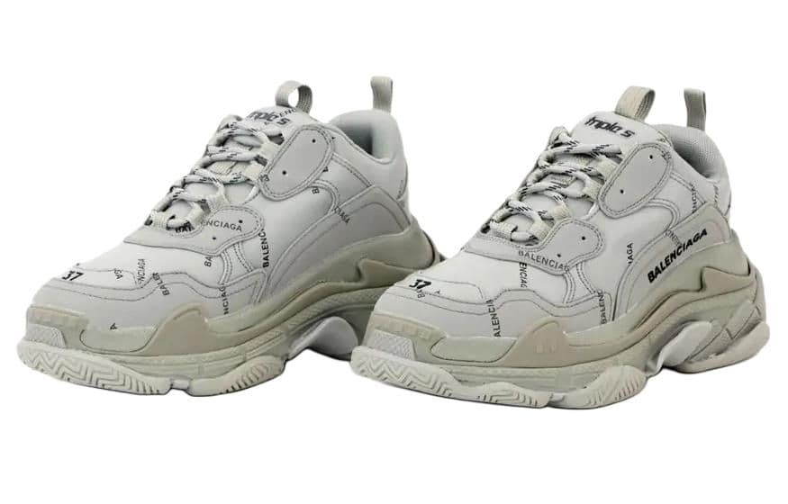 Кроссовки Balenciaga Triple S Allover Logo - изображение 3
