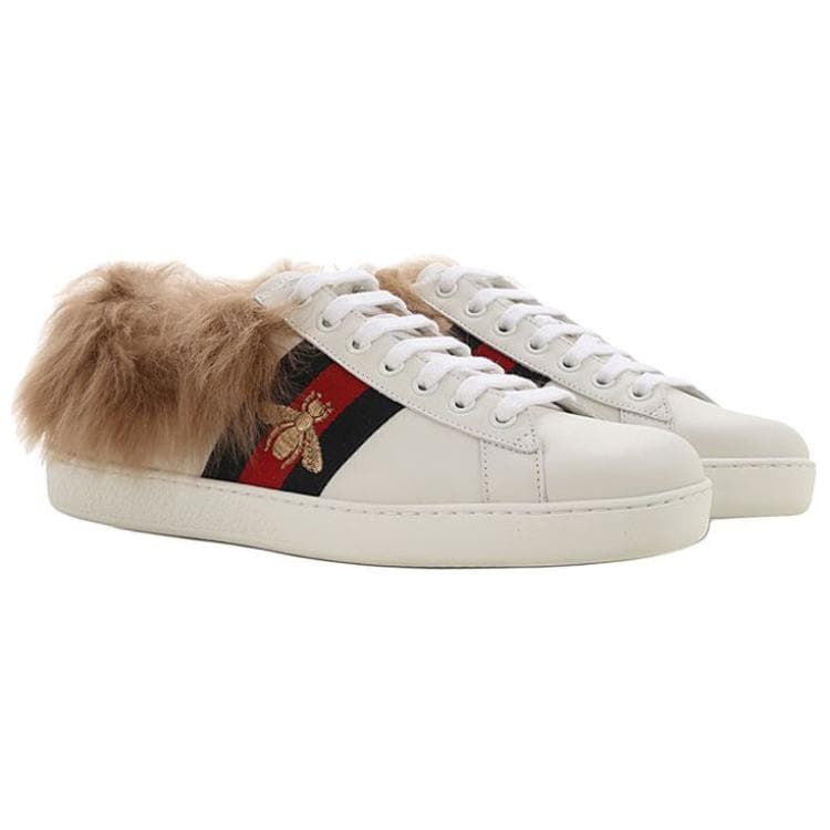 Кроссовки Gucci Ace Wool Embroidered Bee - изображение 3