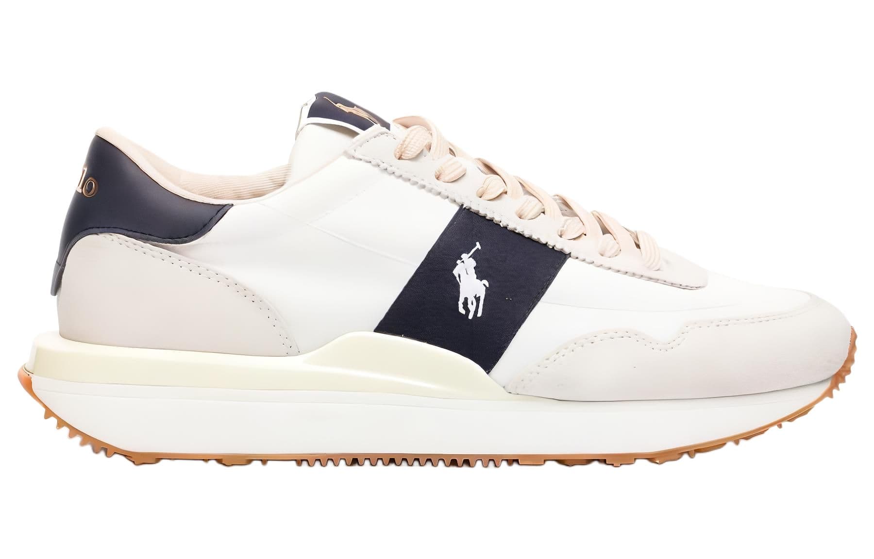Кроссовки Polo Ralph Lauren Train 89 Кожа Низкий Верх Повседневная Обувь Мужская Белая - изображение 2