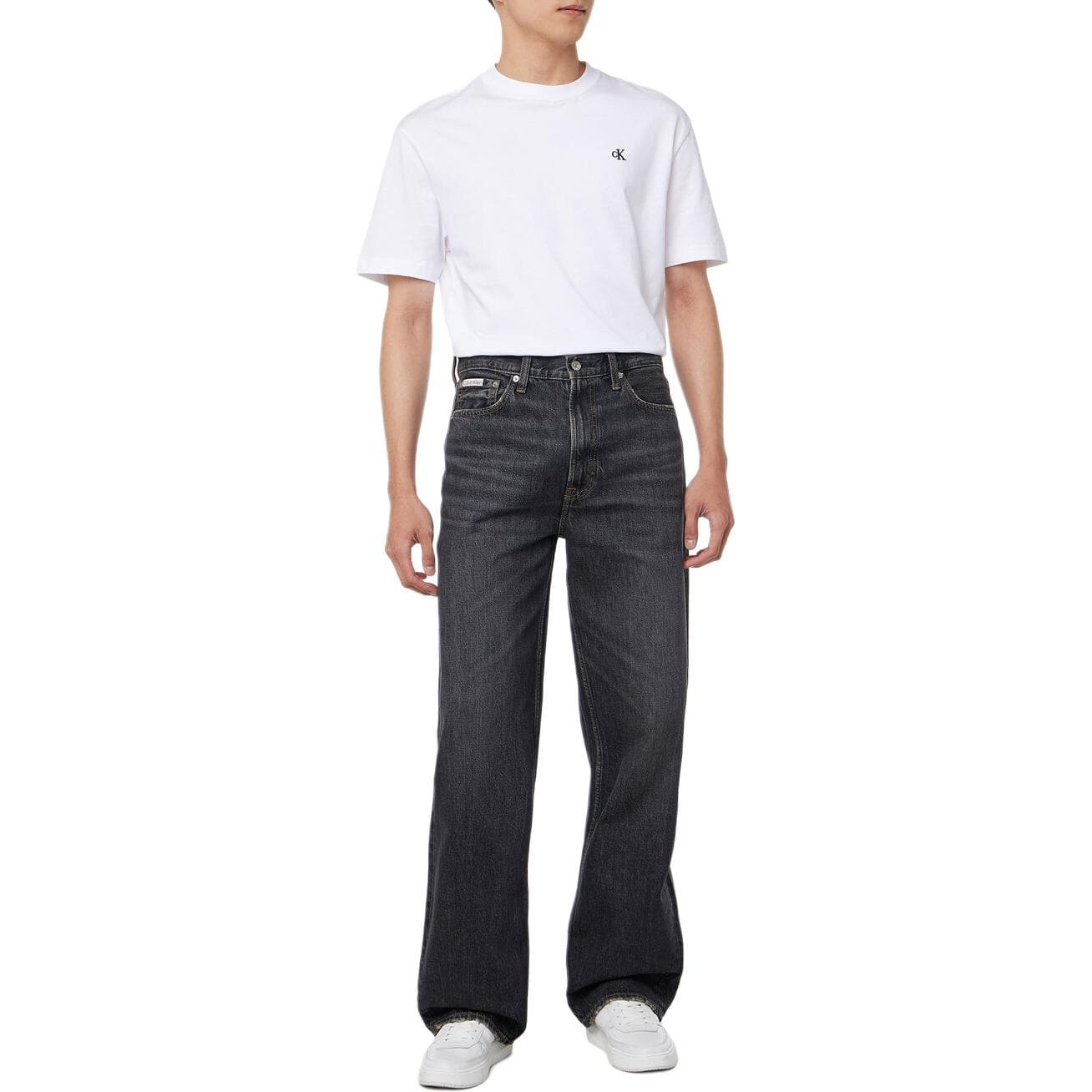 Штаны calvin klein Прямой крой Черный мужской Джинсы - изображение 4