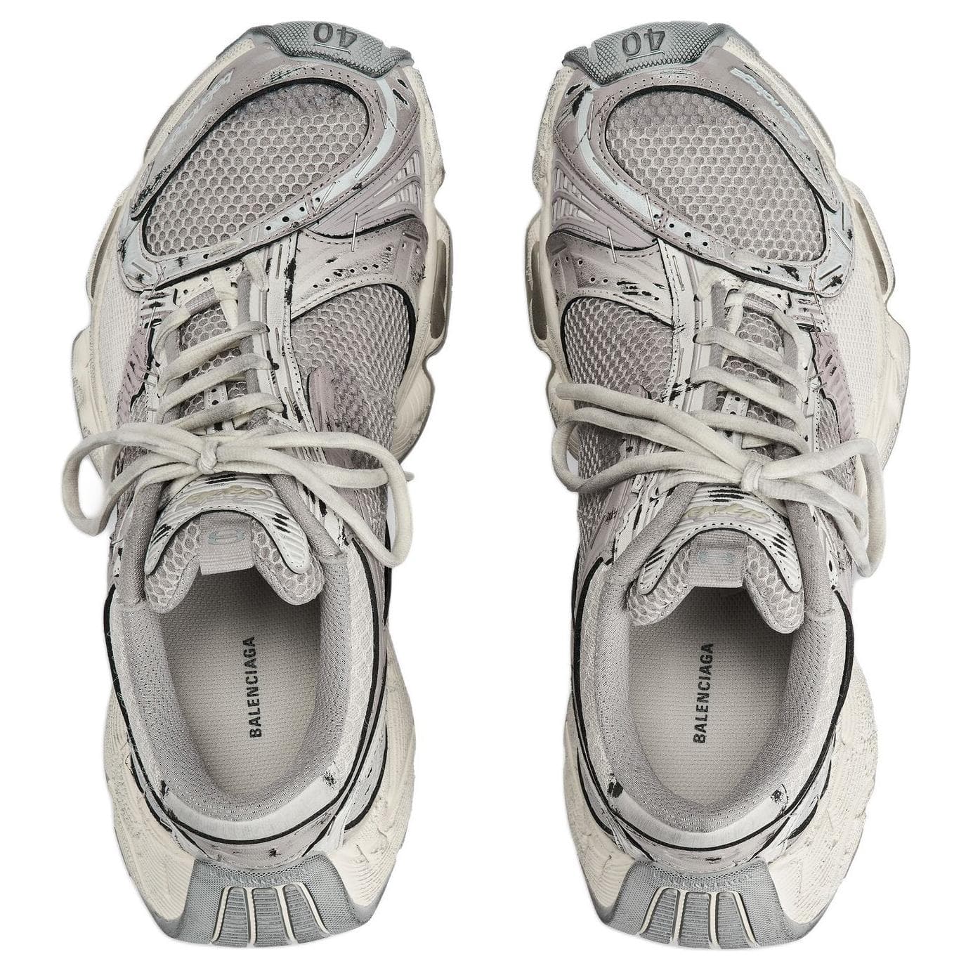 Кроссовки Balenciaga Степлер Low Top массивные кроссовки мужские бежевые - изображение 4