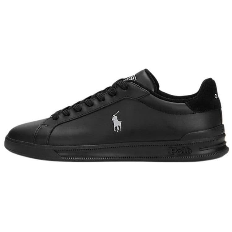 Кроссовки Polo Ralph Lauren Наследие Корт II Кожа Low Топ Скейтборд Обувь Мужской Черный - изображение 1