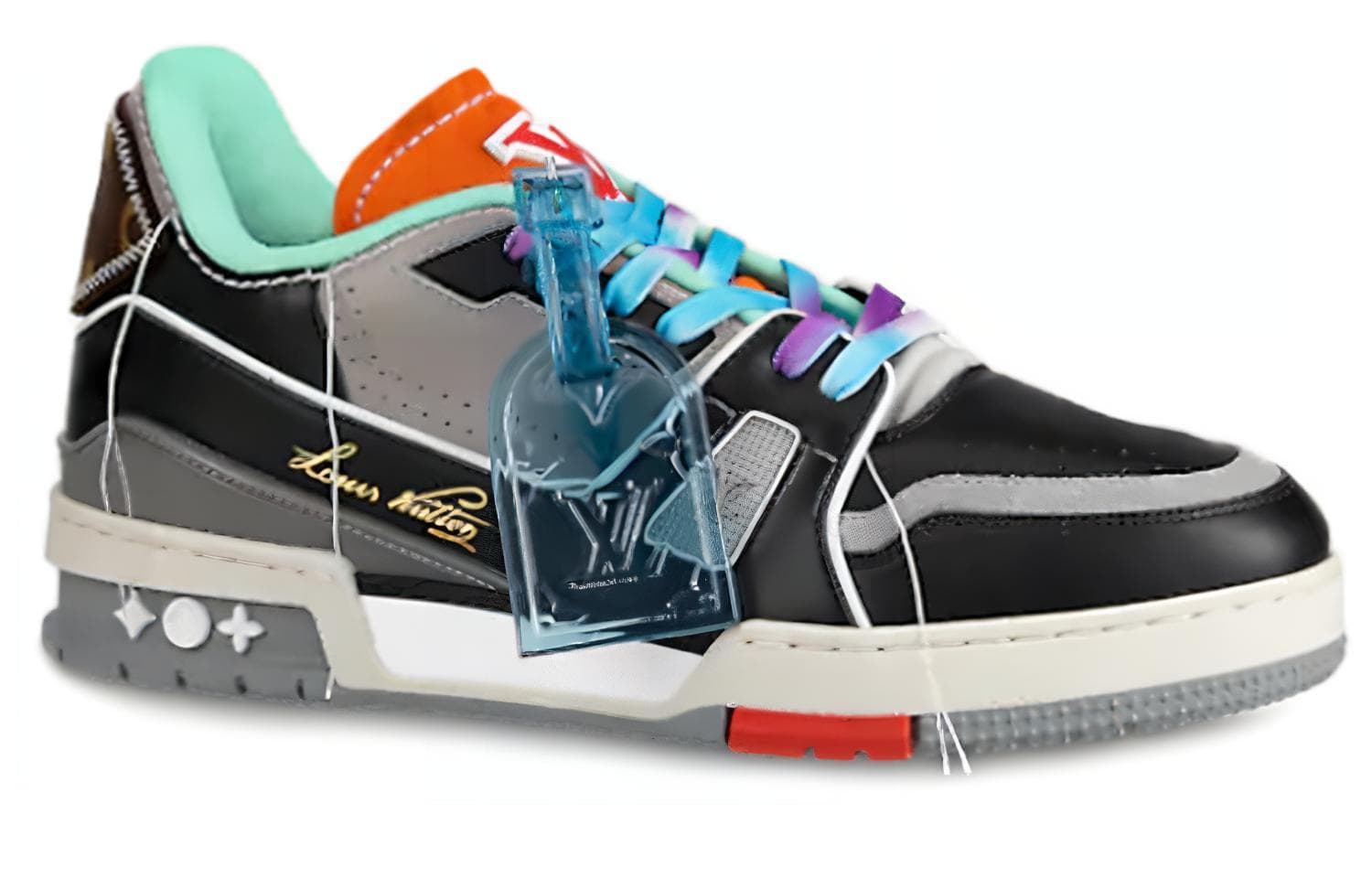 Кроссовки Louis Vuitton Trainer Black Blue - изображение 2