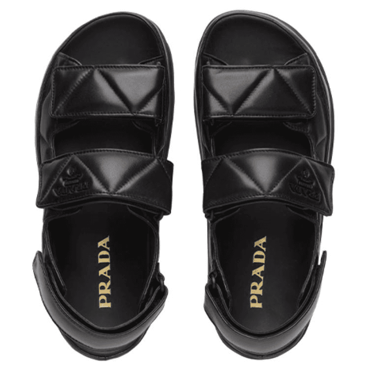 Шлёпанцы Prada Velcro Sandals Black - изображение 5