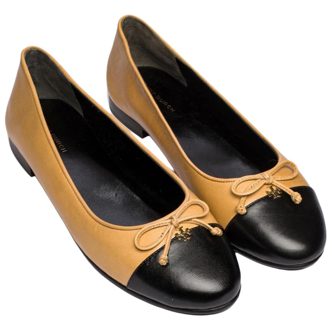 Тапочки TORY BURCH Кожа Повседневная обувь Женская Ginger Cookie Желтая - изображение 5