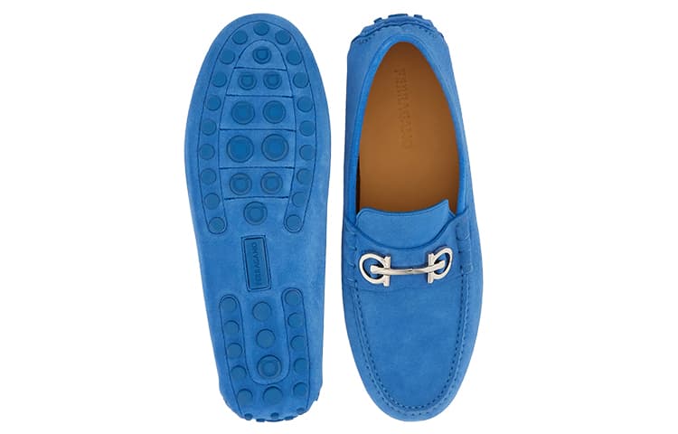 FERRAGAMO Gancini Искусственная замша Лоферы с резиновой подошвой Мужские - изображение 5