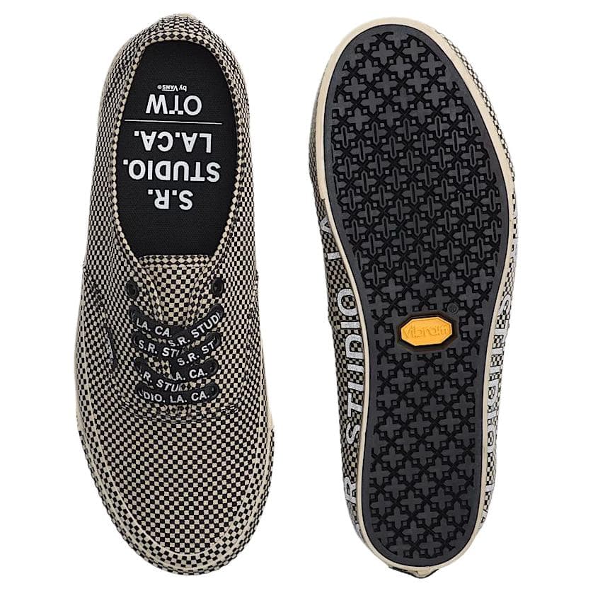 Кроссовки Vans X sr studio la.ca. Authentic 44 Low Топ Скейтборд Обувь Унисекс Бежево-черный - изображение 4