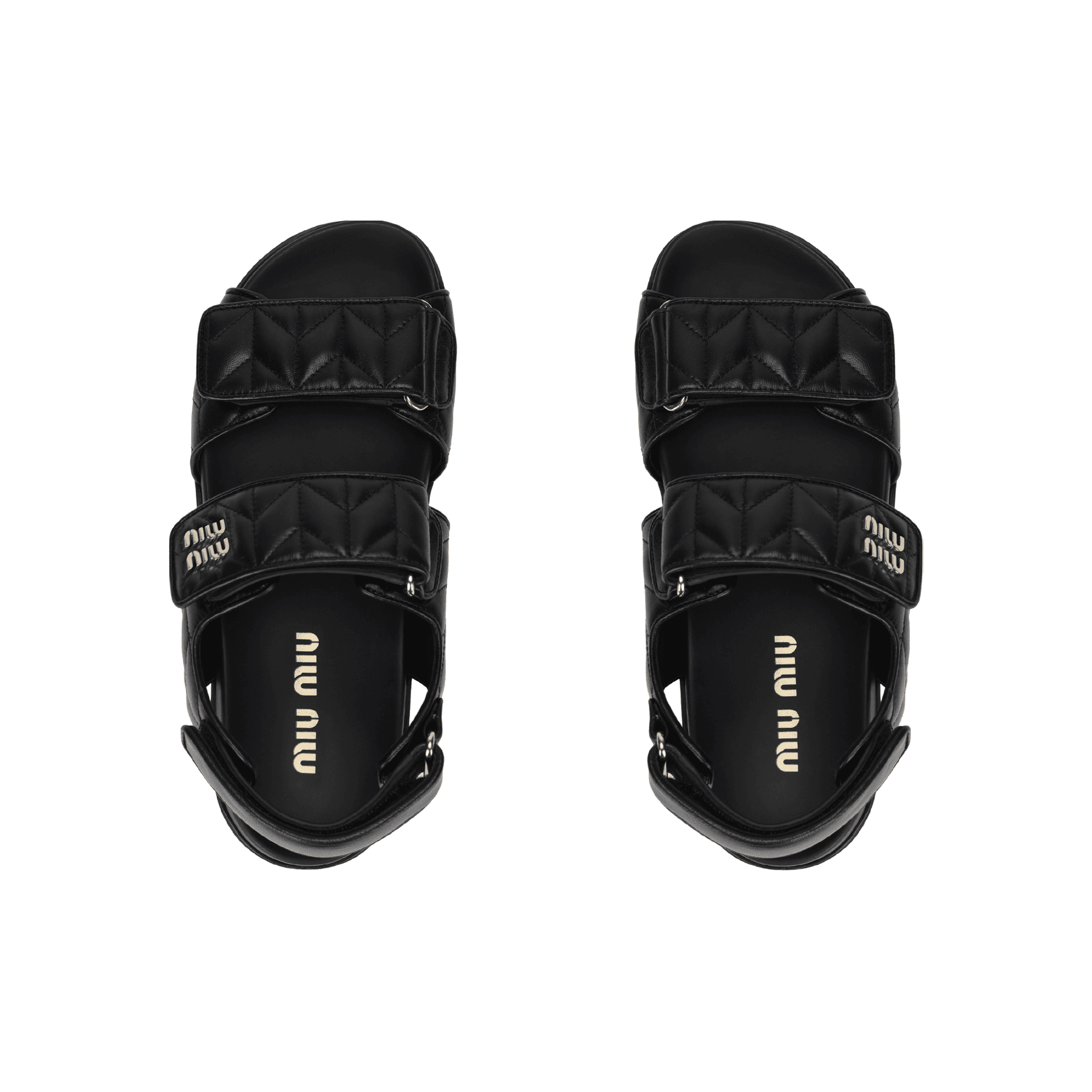 Шлёпанцы Miu Miu Leather Open Toe Sandals Black - изображение 3