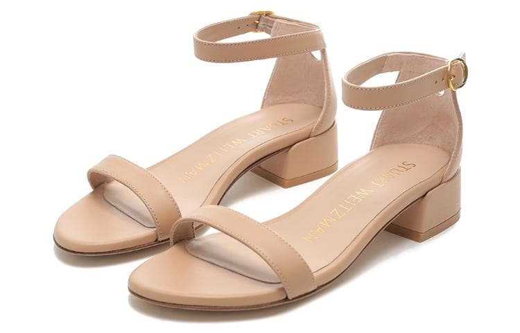 Шлёпанцы Stuart Weitzman Sw Кожа Пляжные Сандалии Женские Телесного Цвета - изображение 3