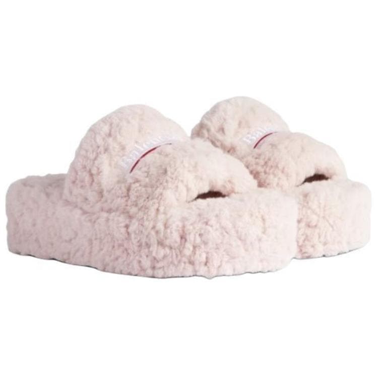 Сандалии Balenciaga Furry Шлепанцы Женские Розовые - изображение 3